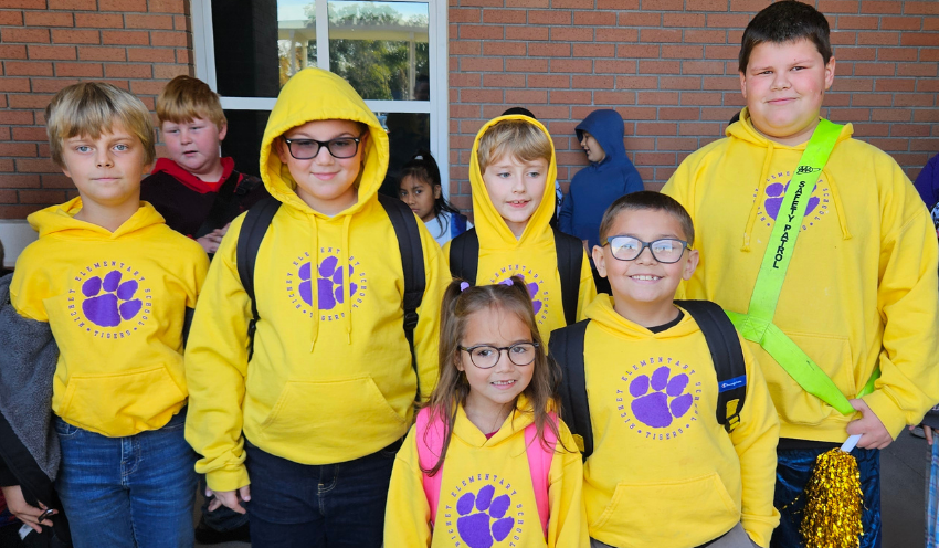 Keeping Warm and Showing School Spirit - 