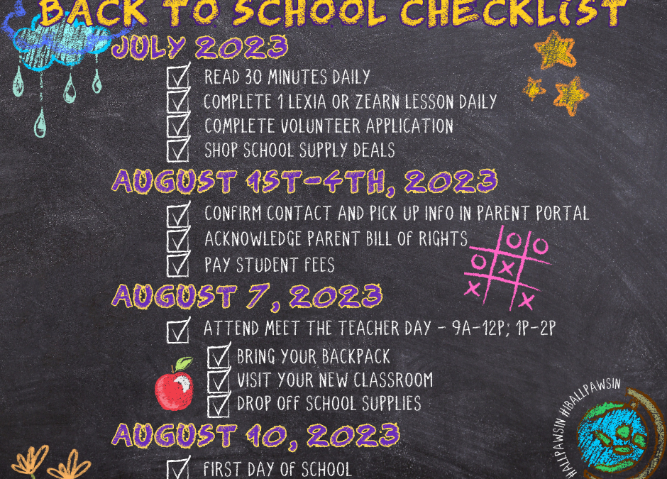 23-24 Back to School Checklist