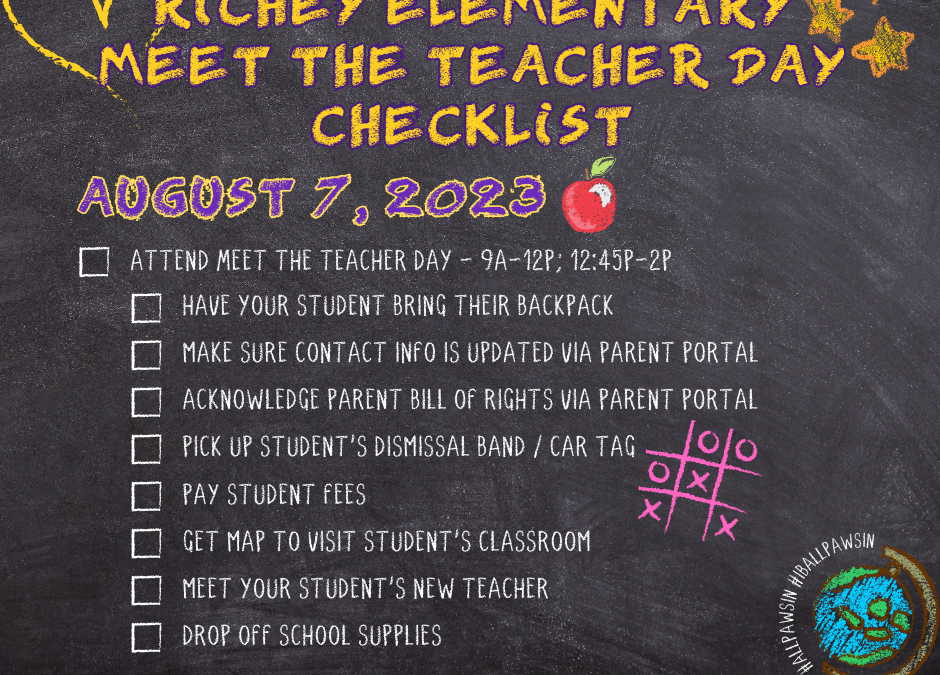 Meet the Teacher Day Checklist