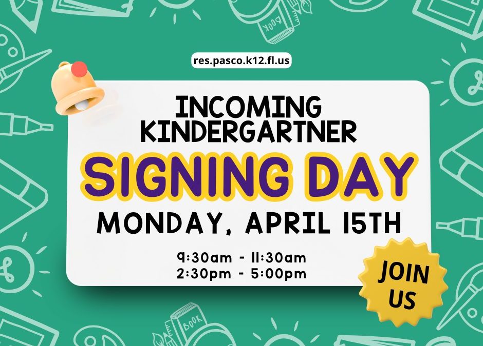 Incoming Kindergartner Signing Day